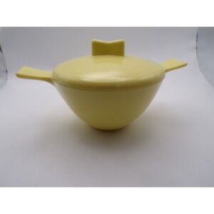 Vintage Melmac Yellow Lidded Bowl Mid Century Modern Covered‎ Serving Dish